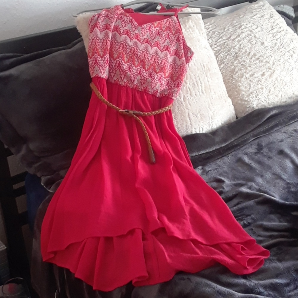 NWT red dress. 60% rayon.